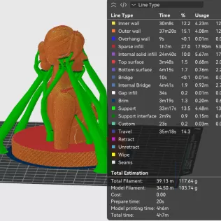 Emma Stone 3D Model Print - Model thumbnail 2