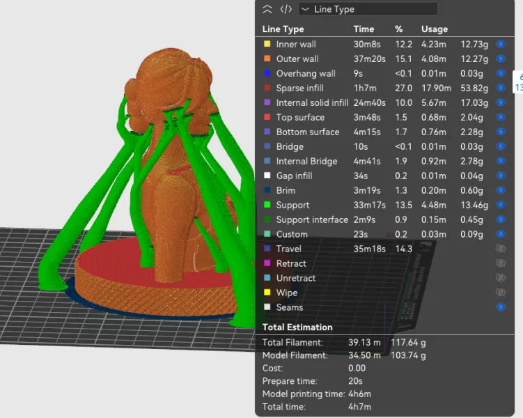 Emma Stone 3D Model Print - Model preview 2