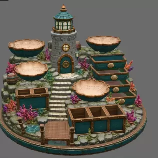 Lighthouse Jewelry Organizer STL File for 3D Print - Model thumbnail 7