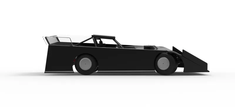 Wedge Dirt Late model while turning Scale 1:25 - Model preview 22