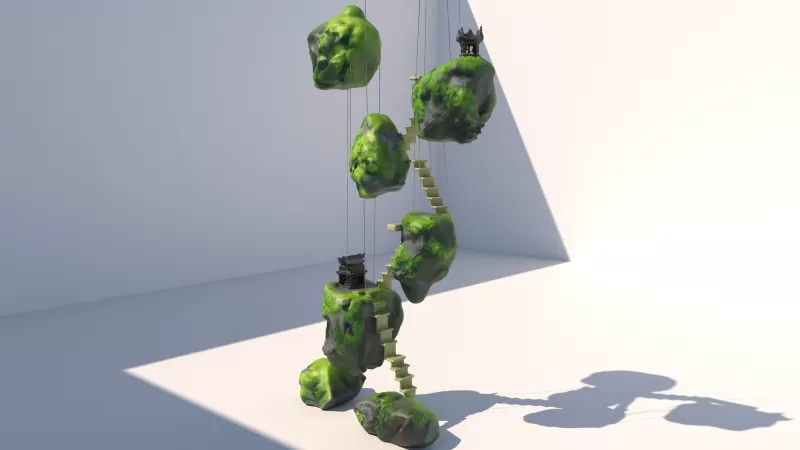 Floating Rocky_Islands - Model preview 3