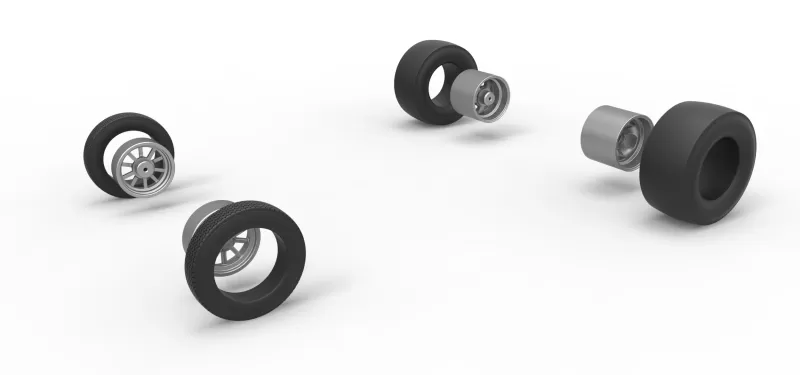 Wheel Set of Gasser Version 2 Scale 1:25 - Model preview 9