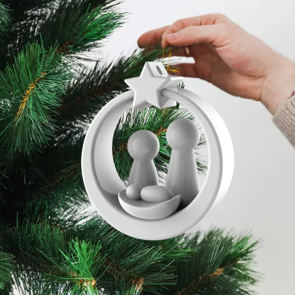 Nativity Christmas Ornament, Holy Family Ornament, 3D Christmas - Model preview 9