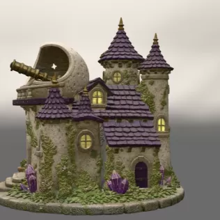 Enchanted Moon Observatory STL File for 3D Print - Model thumbnail 5