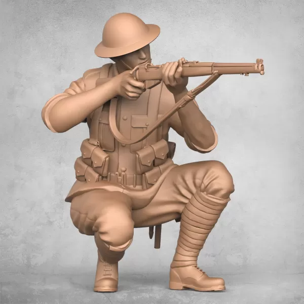 Soldier Fire Sitting Position - Model preview 2