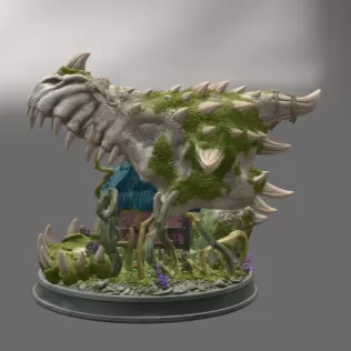 Dragon Skull Cottage STL File for 3D Print - Model thumbnail 5