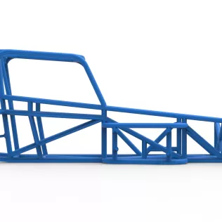 Frame of Vintage Supermodified stock car Version 3 Scale 1:25 - Model thumbnail 14