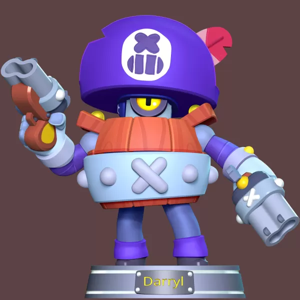 Darryl - Brawl Stars - Model preview 1
