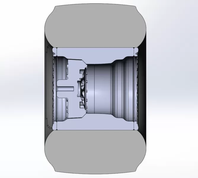 Rear wheel of Top fuel dragster Scale 1:25 - Model preview 20