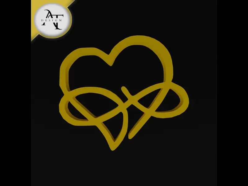 Simple Heart Symbol - 2D Art - Model preview 1