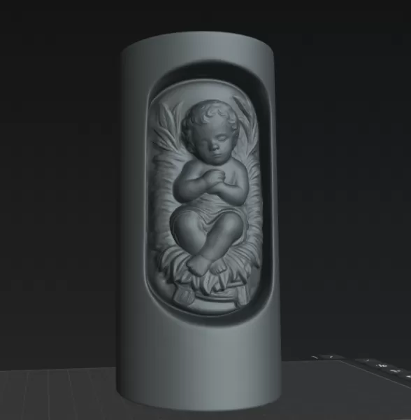 Baby Jesus in Candle - Model preview 7