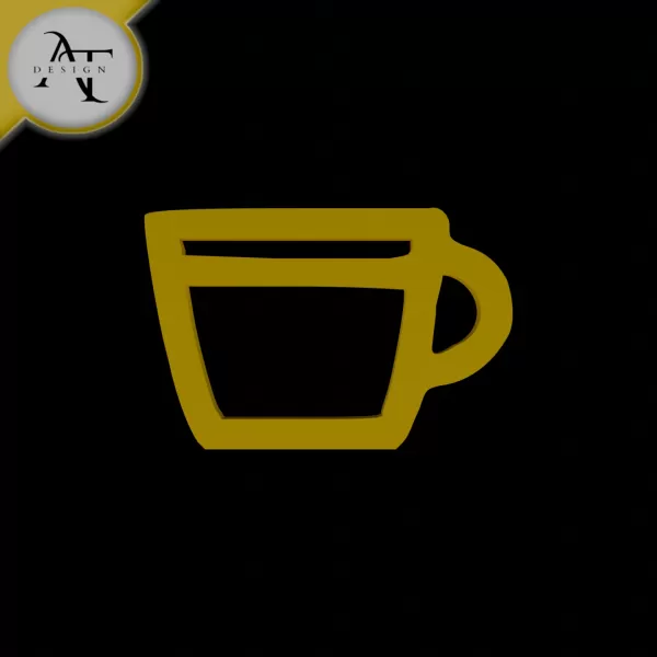 Simple Coffee Cup Symbol - 2D Art - Model preview 1