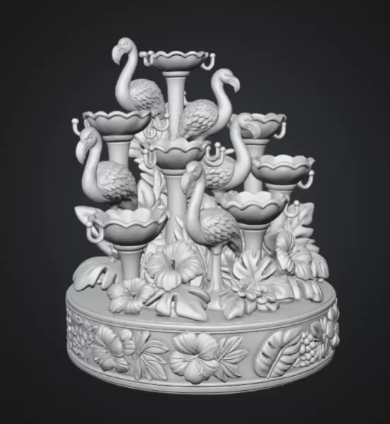 Flamingo Jewelry Organizer STL File for 3D Print - Model preview 12