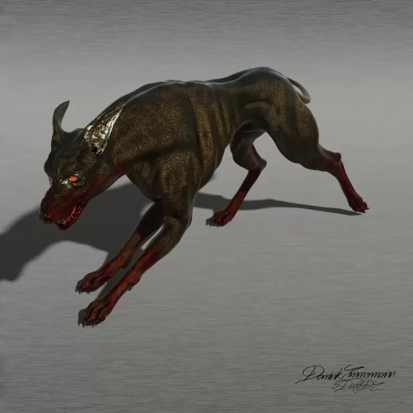 Anubis Höllenhund - Angriff - Model preview 1