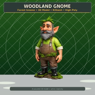 Forest Gnome Character Collection Kitbash High-Poly 3D Model - Model thumbnail 12