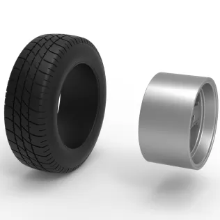 Rear wheel of BriSCA Formula 2 Stock Car Scale 1:25 - Model thumbnail 10
