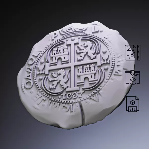 Piece of Eight Coin #RoZ - Model preview 1