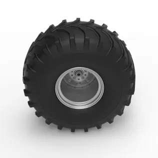 Rear wheel from Mud dragster Scale 1:25 - Model thumbnail 6