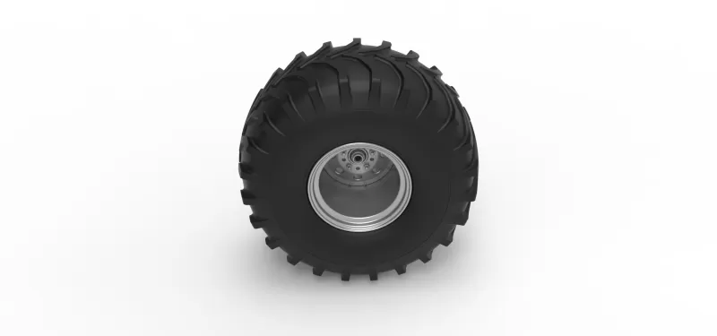 Rear wheel from Mud dragster Scale 1:25 - Model preview 6