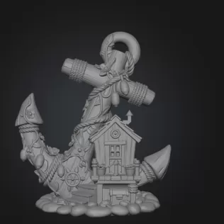 Anchor Fairy House STL File for 3D Print - Model thumbnail 8