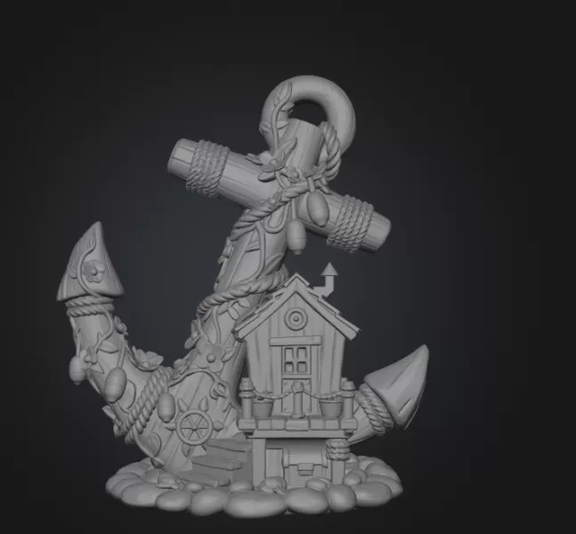 Anchor Fairy House STL File for 3D Print - Model preview 8