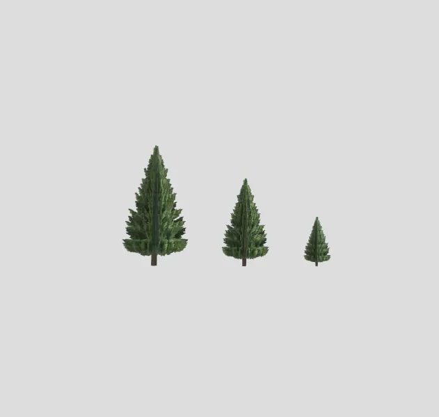Fluffy Pine Trees - Model preview 1