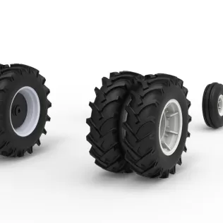 Wheel Set of Racing Combine Harvester Version 2 Scale 1:25 - Model thumbnail 2