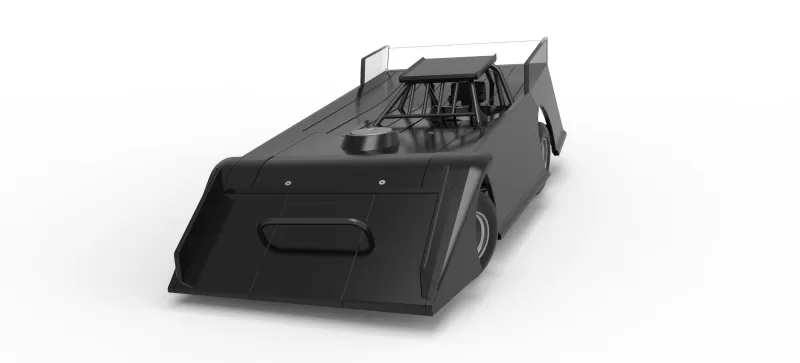 Wedge Dirt Late model while turning Scale 1:25 - Model preview 5