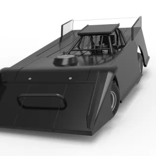 Wedge Dirt Late model while turning Scale 1:25 - Model thumbnail 5