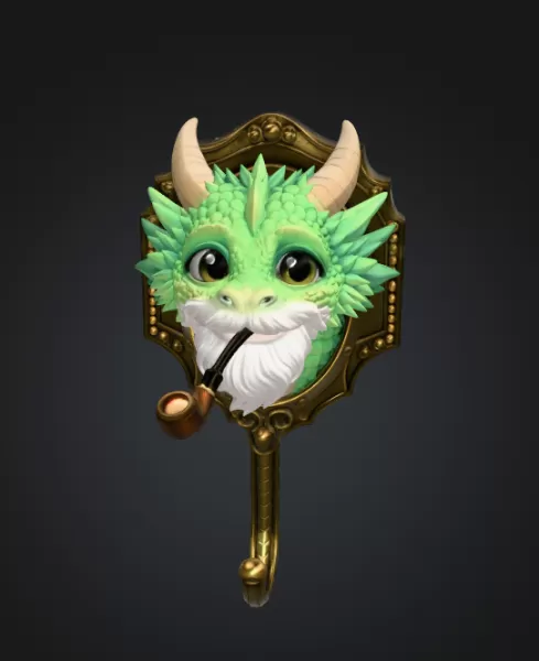 Wise Dragon Wall Hook STL File for 3D Print - Model preview 1