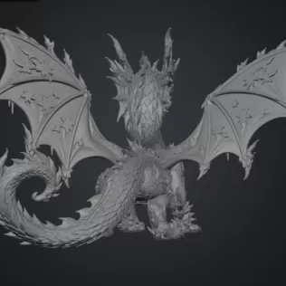Winter Frost Dragon STL File for 3D Print - Model thumbnail 15