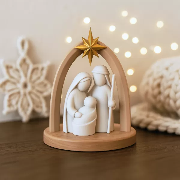 Modern Nativity Scene | Holy Family Christmas Decor | Minimal - Model preview 5