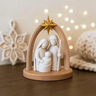 Modern Nativity Scene | Holy Family Christmas Decor | Minimal - Model thumbnail 5