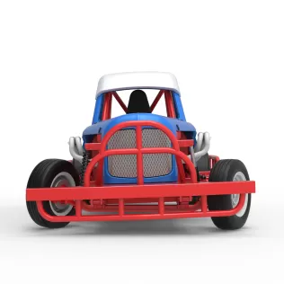 New Zealand Vintage Stock car while turning Scale 1:25 - Model thumbnail 7