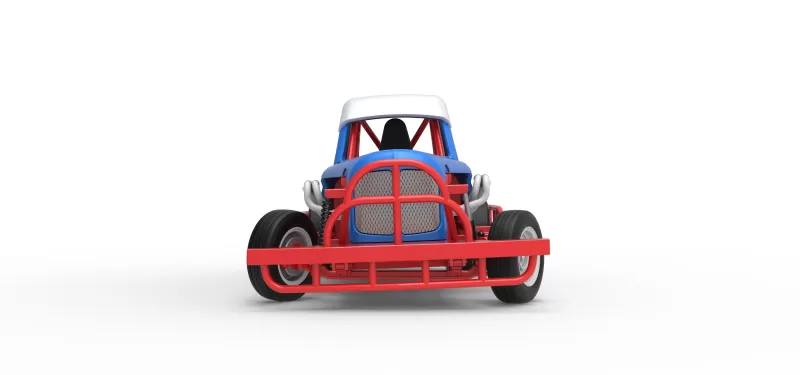 New Zealand Vintage Stock car while turning Scale 1:25 - Model preview 7