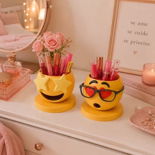 Emoji lipgloss organizer makeup holder - Model preview 6