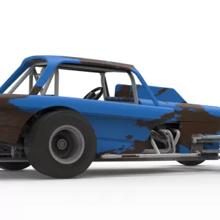 Vintage Dirt Modified stock car V10 while turning Scale 1:25 - Model thumbnail 20