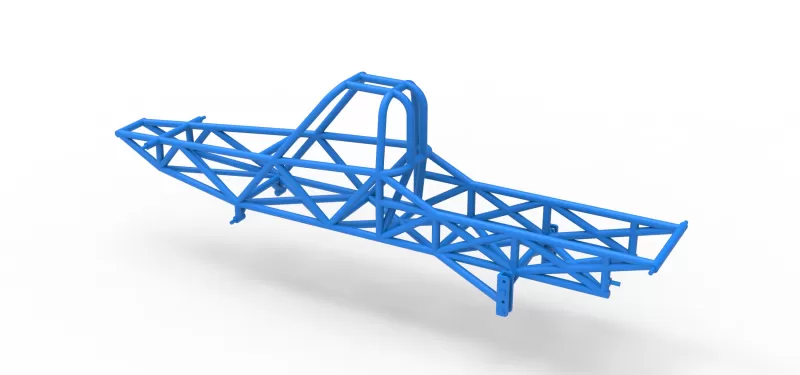 Frame of Vintage Mud dragster Scale 1:25 - Model preview 9