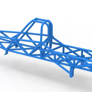 Frame of Vintage Mud dragster Scale 1:25 - Model thumbnail 9