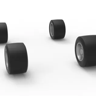 Wheel set of Asphalt Supermodified stock car V3 Scale 1:25 - Model thumbnail 8