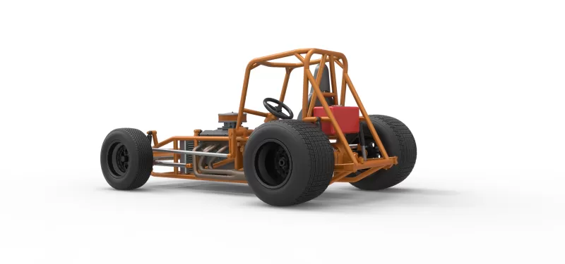 Vintage Sprint car Base Version 2 Scale 1:25 - Model preview 13