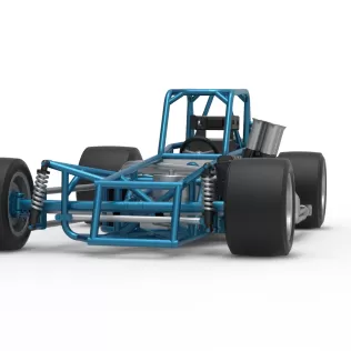 Vintage Supermodified stock car Base Version 3 Scale 1:25 - Model thumbnail 6