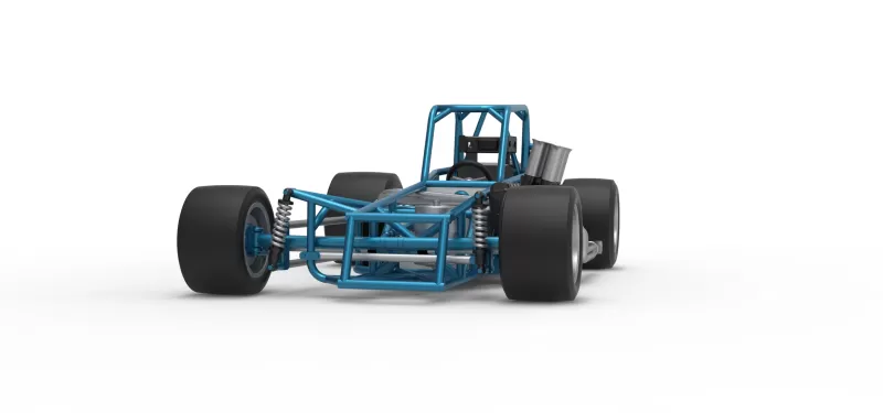 Vintage Supermodified stock car Base Version 3 Scale 1:25 - Model preview 6