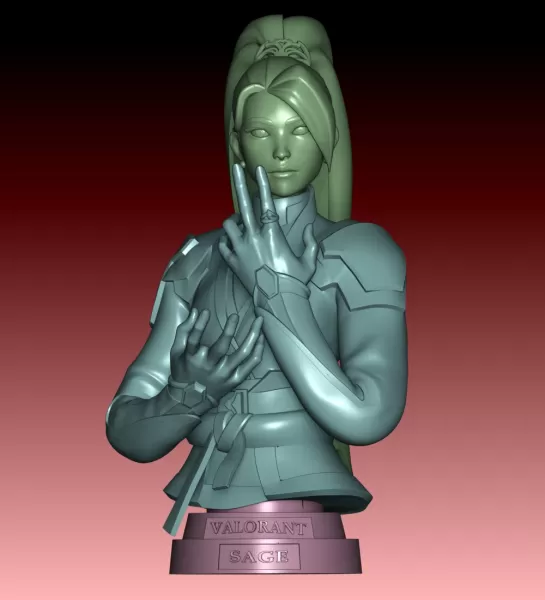 Sage Bust FanArt - Model preview 11