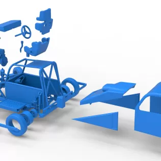 New Zealand Ministock car while turning Version 3 Scale 1:25