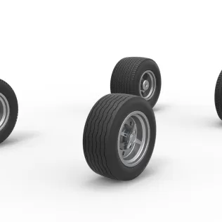 Wheel set of Northeast Dirt Modified stock car V5 Scale 1:25 - Model thumbnail 2