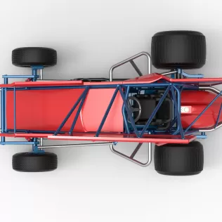 Winged Sprint car Version 2 Scale 1:25 - Model thumbnail 11