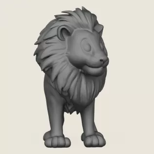 Lion Toy Print Ready 3D Model - Model thumbnail 2