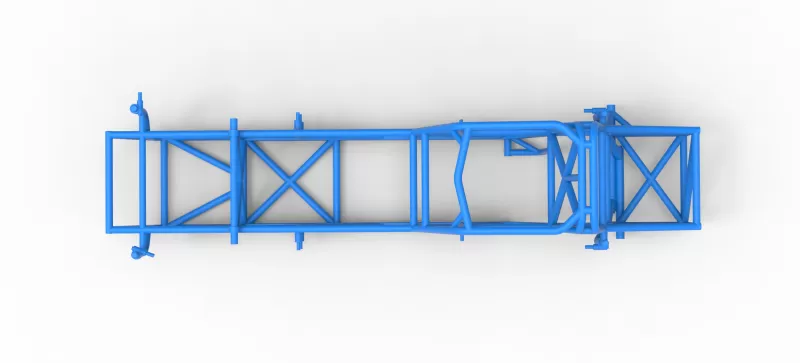 Frame of Vintage Dirt Modified stock car Version 5 Scale 1:25 - Model preview 8
