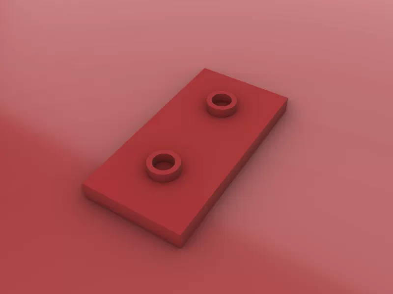 LEGO Jumper Plate 2X4 with 2 Knobs - Model preview 2
